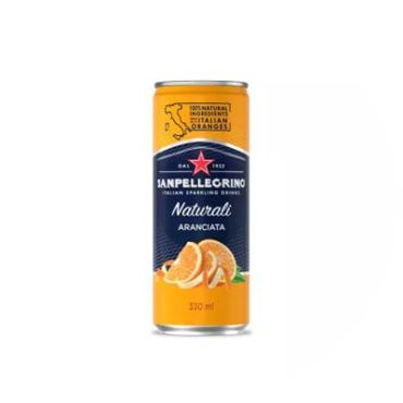 San Pellegrino Aranciata Can Sparkling Juice 330ml (24 X 330ml)
